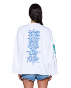Womens Kstudio Boyfriend Ls Tee White Oversized Tees - White