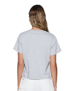 Womens Ksubi Plaid Shrunken Ss Tee Grey Marle Fitted Tees - Grey