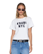Womens Nyc Shrunken Ss Tee White Fitted Tees - White