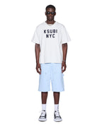 Mens Nyc Ekcess Ss Tee Tru White Oversized Tees - White