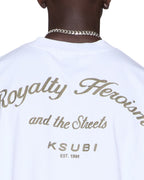 Mens Royalty Halen Cut Off Tru White Baggy Tees - White