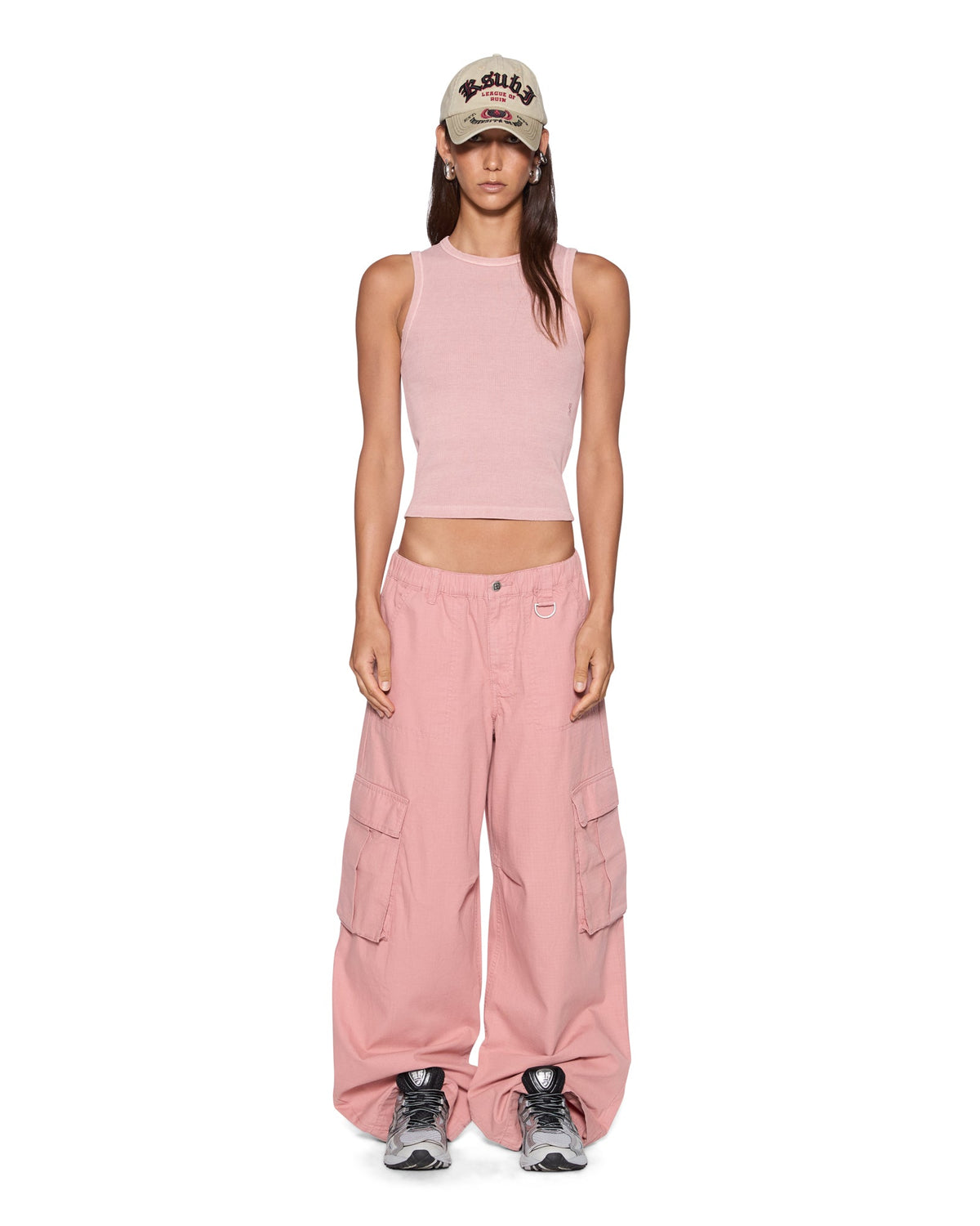 Womens Syndicate Xtra Cameo Pink Fitted Tees - Pink