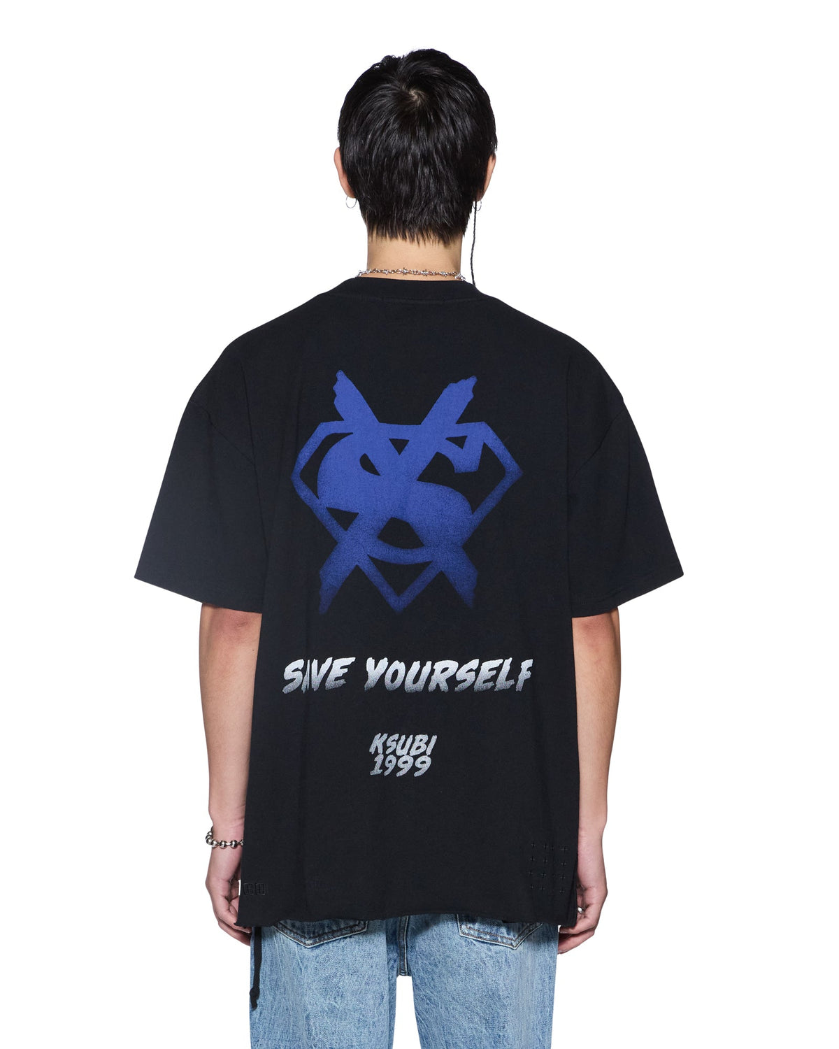 Mens Zero Heroes Ekcess Ss Tee Jett Black Oversized Tees - Black
