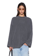 Womens Sott Altar Boyfriend Ls Tee Charcoal Oversized Tees - Grey