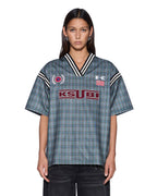 Womens Union Jersey Hunter Plaid Boxy Fashion Tops - Green