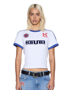 Womens Union Shrunken Tee White Fitted Tees - White