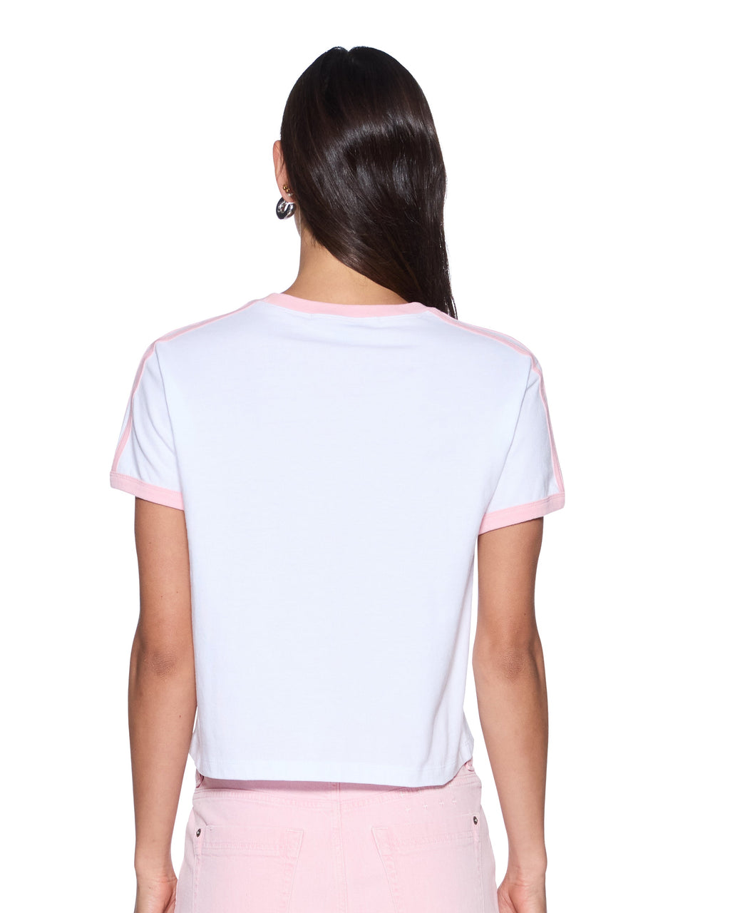 Womens Varsity Shrunken Tee White Quartz Fitted Tees - White
