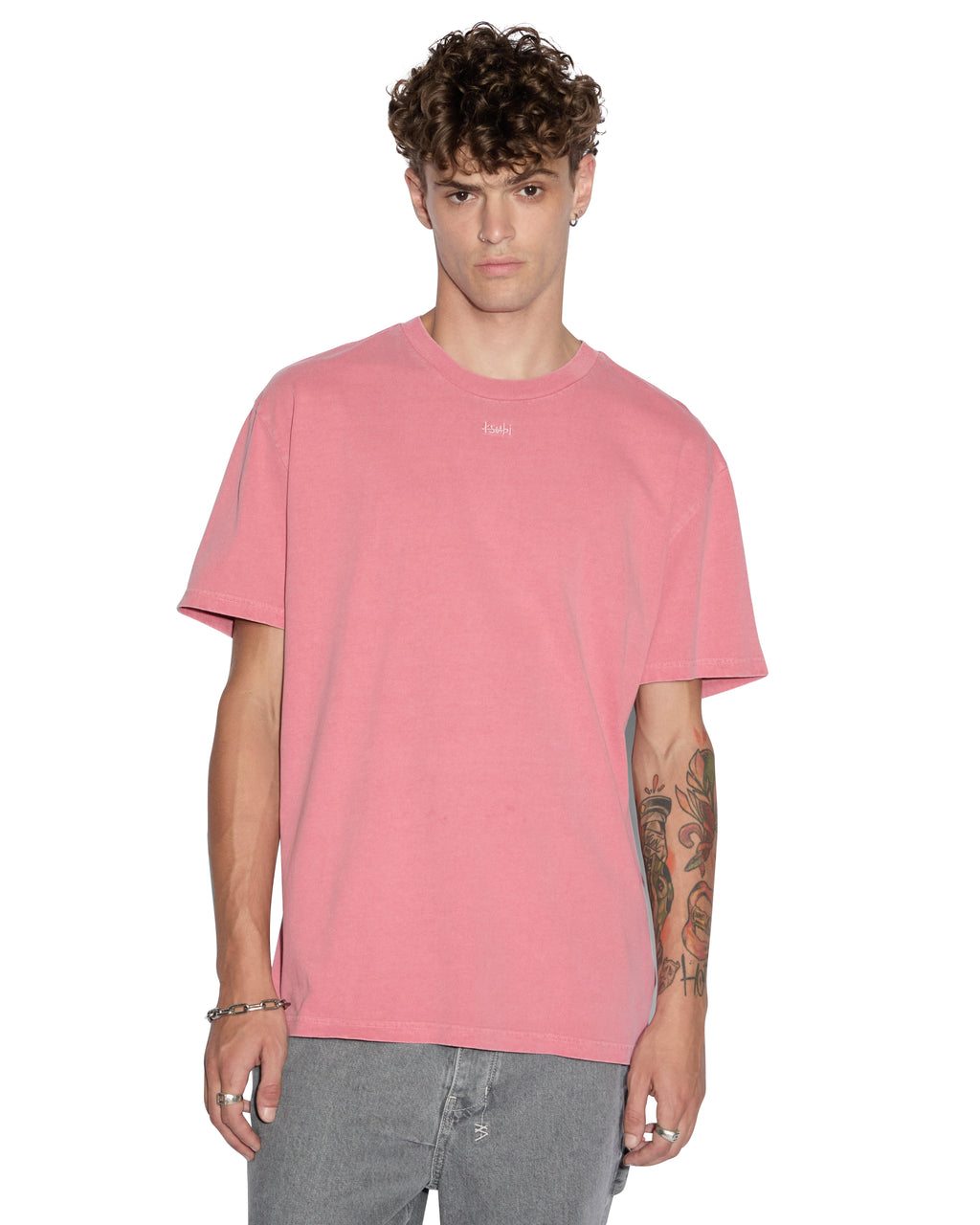 Mens 1999 Biggie Ss Tee Bleached Red Oversized Tees - Red