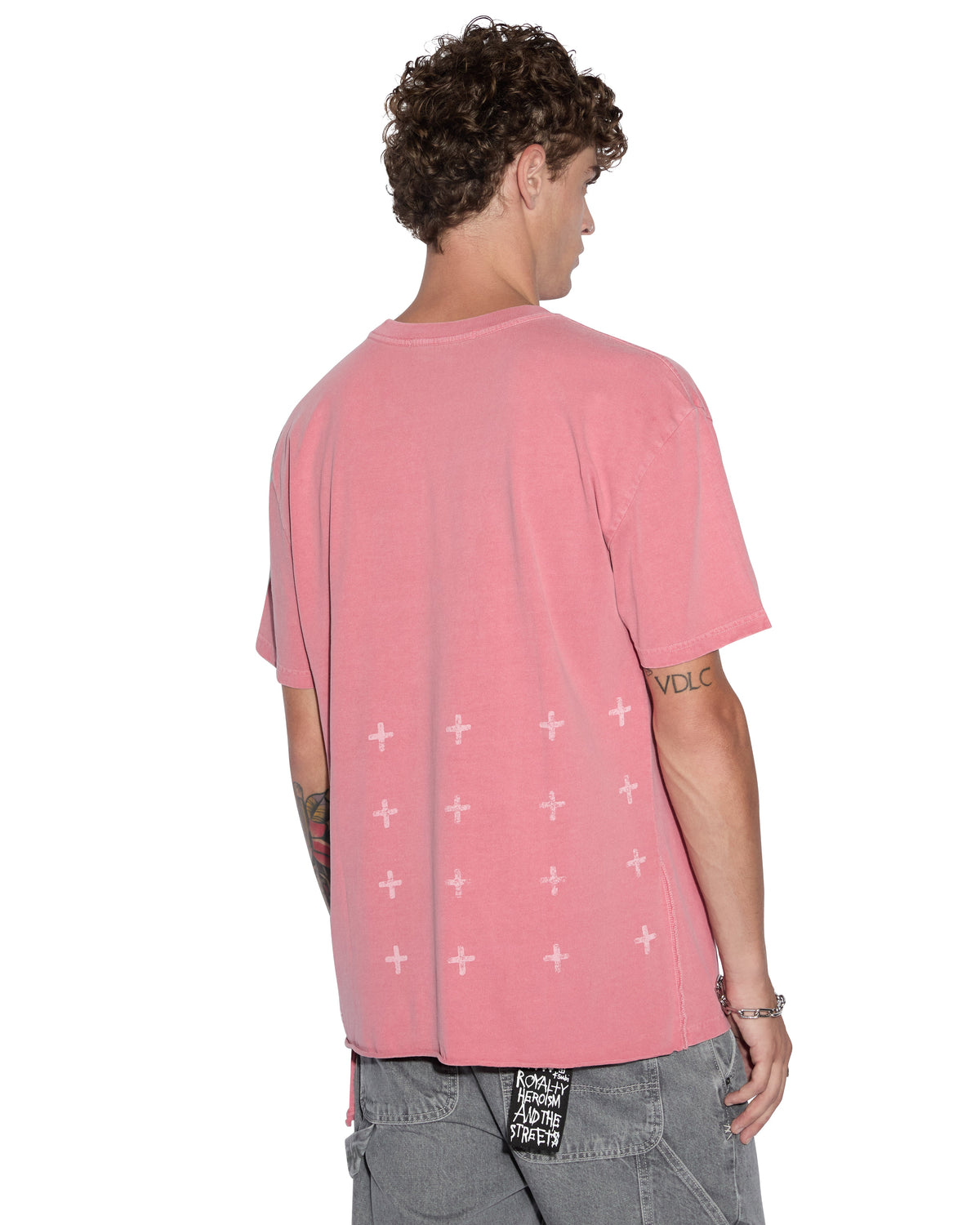 Mens 1999 Biggie Ss Tee Bleached Red Oversized Tees - Red