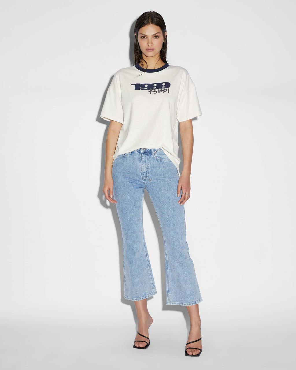 Womens Soho Crop Authentik Flare Denim Jeans - Denim