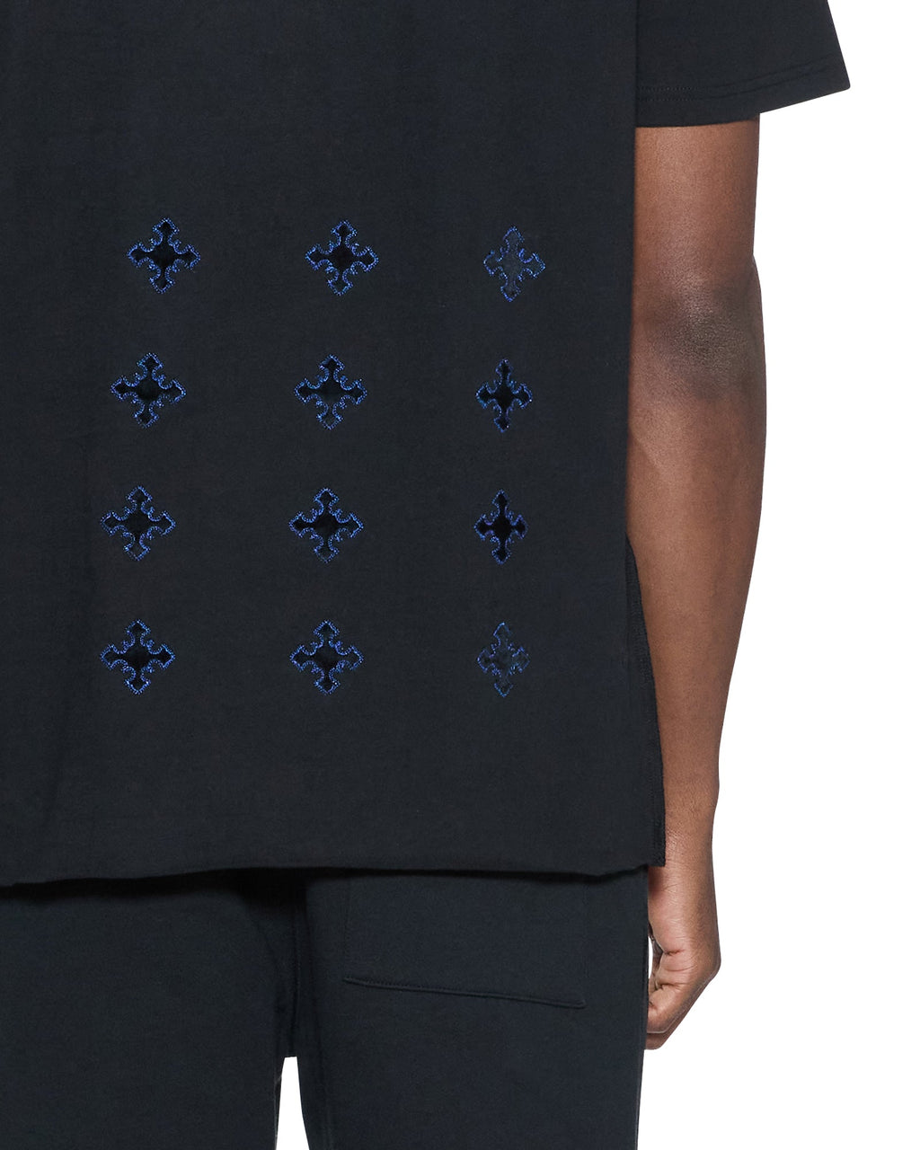 Mens 4x4 Paise Biggie Ss Tee Cobalt Black Regular Tees - Black