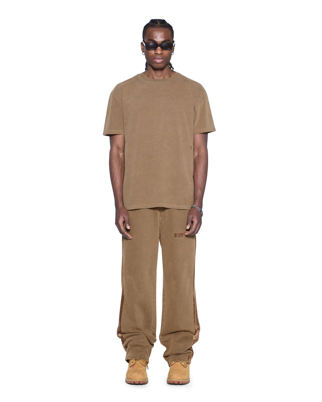 Mens 4x4 Paise Biggie Ss Tee Espresso Regular Tees - Brown