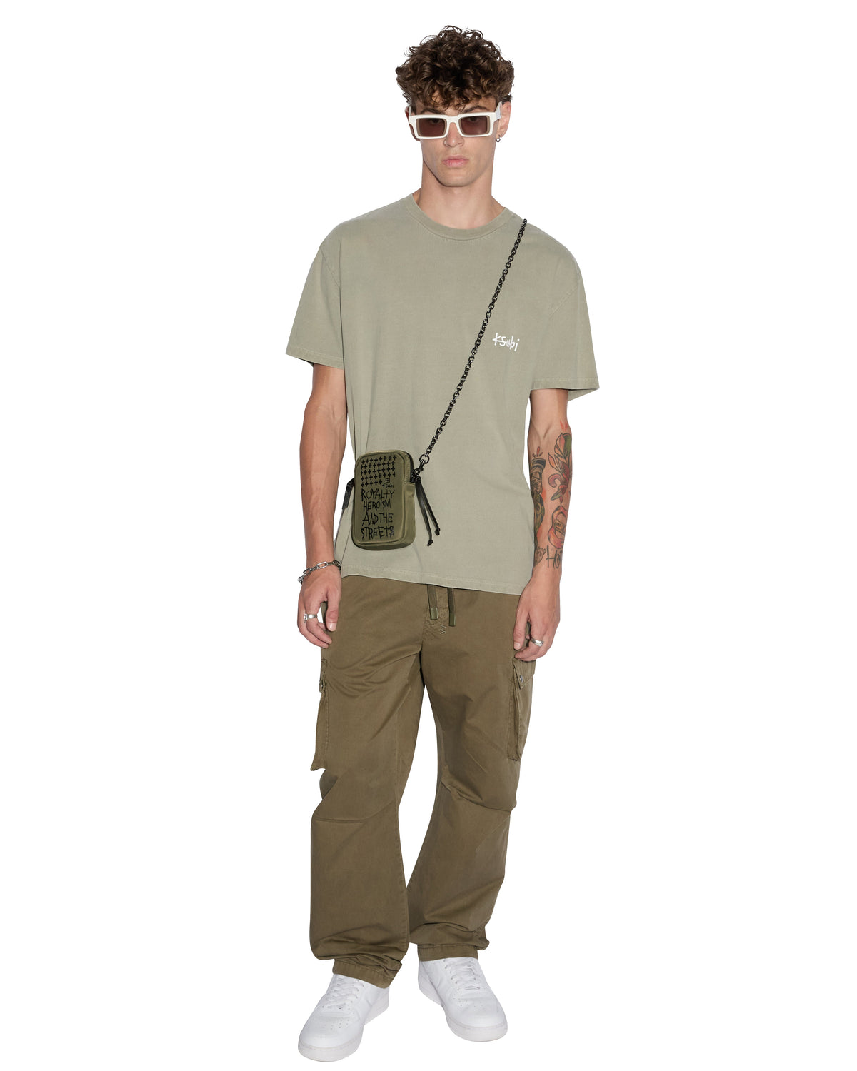 Mens All Day Biggie Ss Tee Outback Oversized Tees - Green