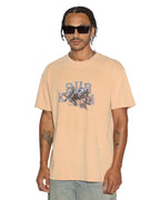 Mens Apex Biggie Ss Tee Flare Oversized Tees - Orange