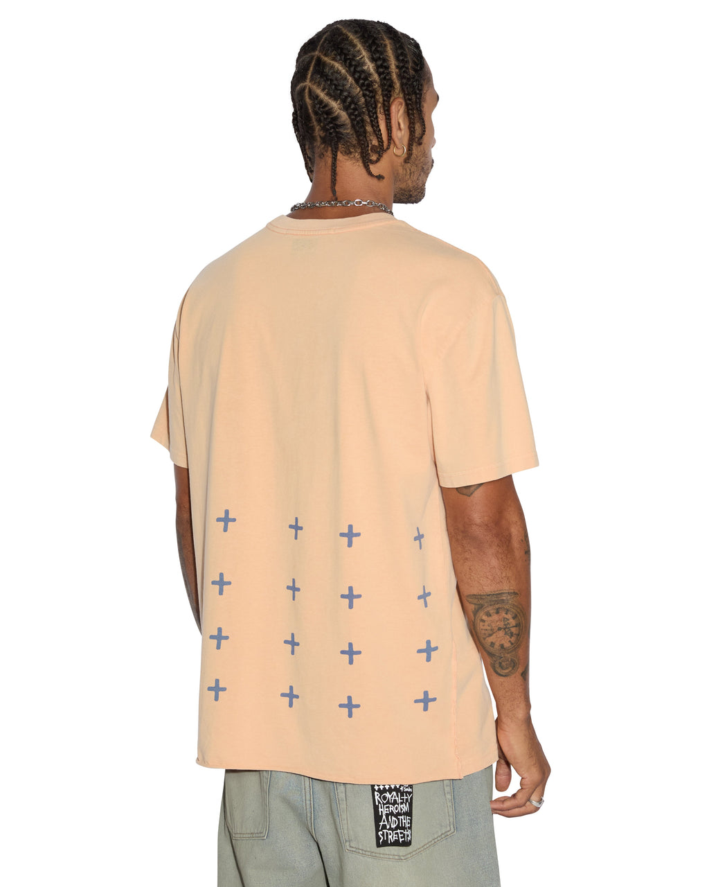 Mens Apex Biggie Ss Tee Flare Oversized Tees - Orange