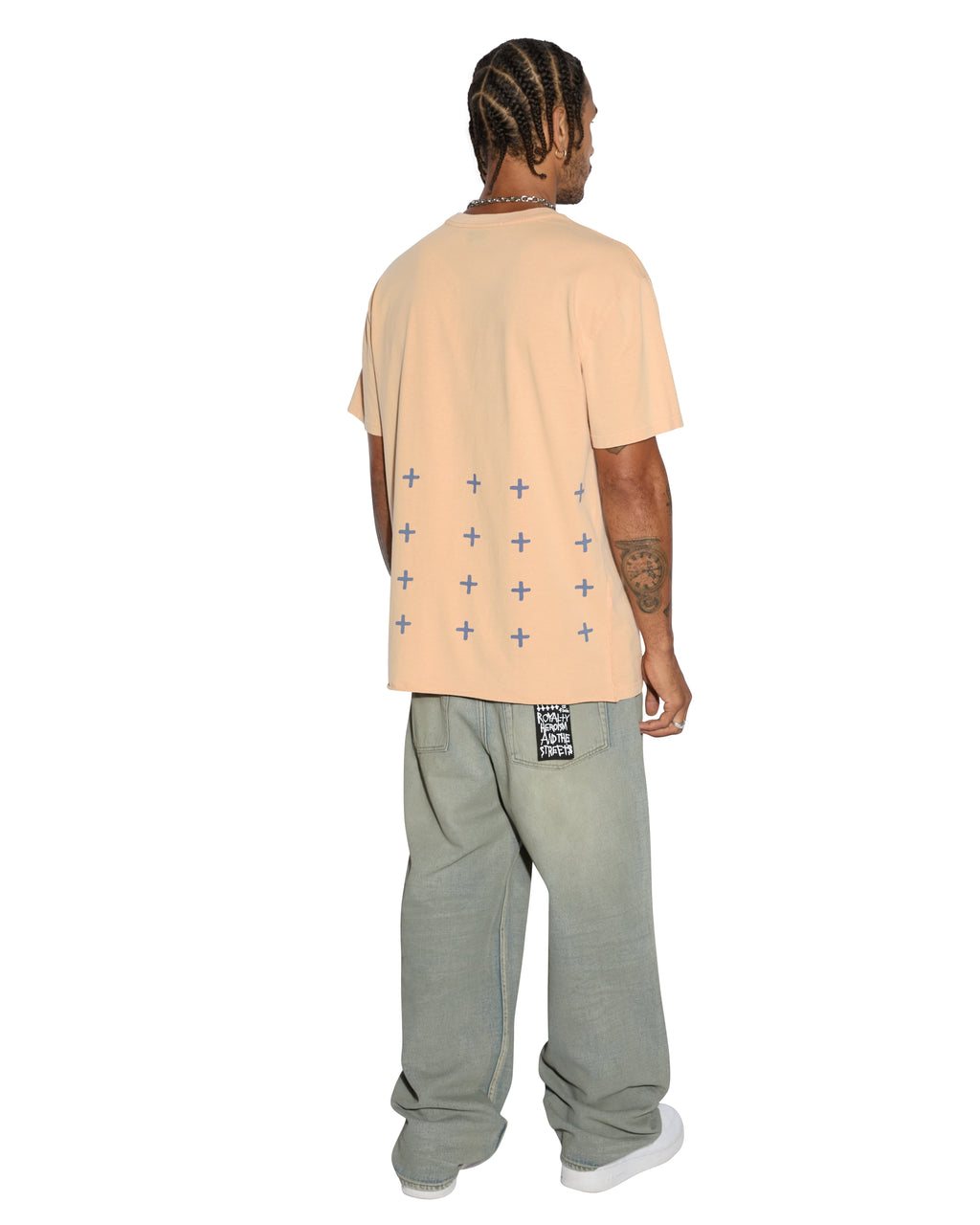 Mens Apex Biggie Ss Tee Flare Oversized Tees - Orange