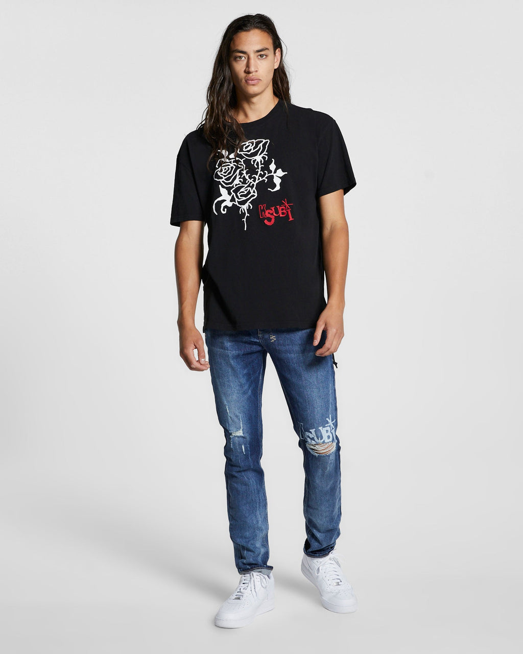 Mens Chitch Vertigo Smoke Out Slim Denim Jeans - Denim