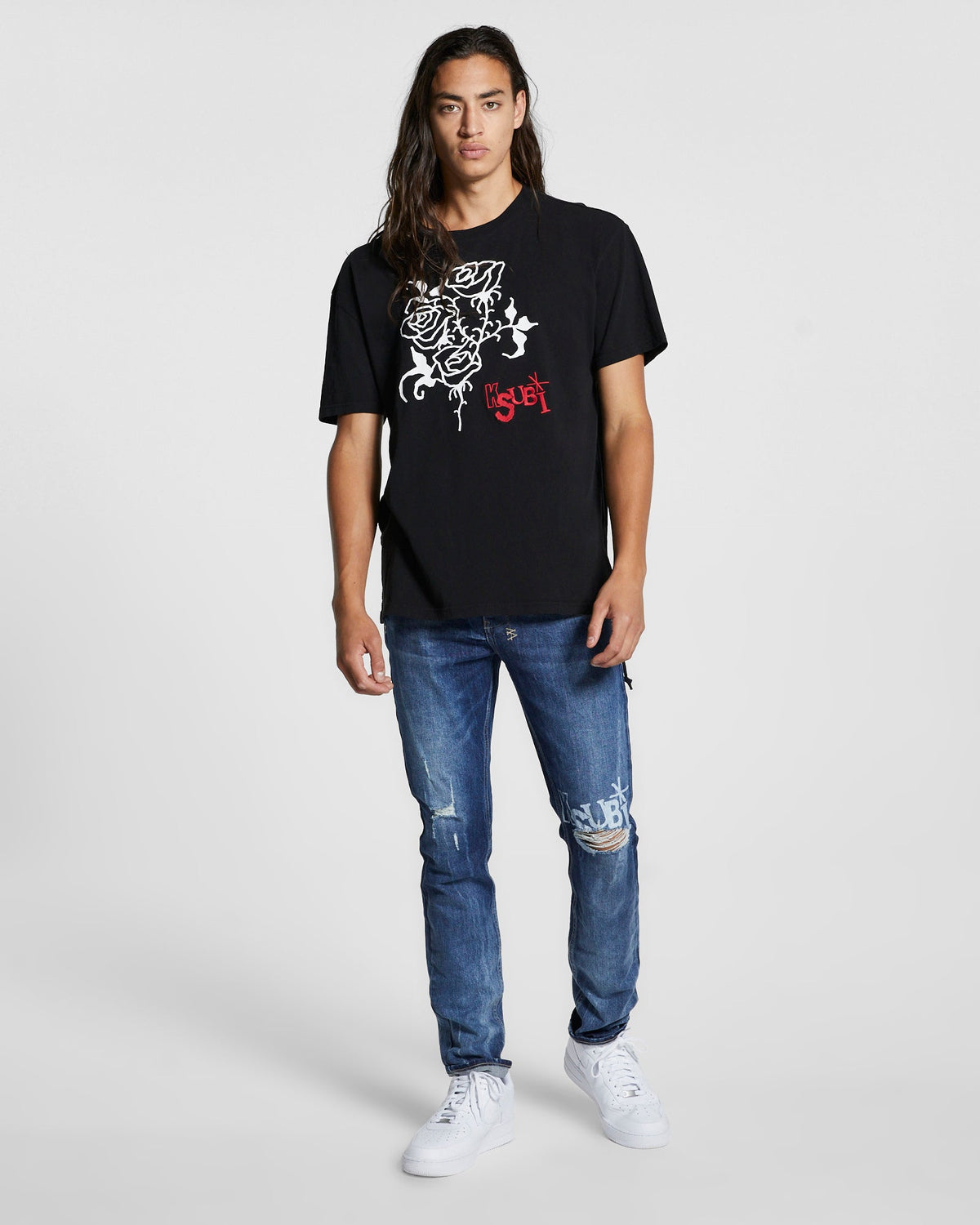Mens Chitch Vertigo Smoke Out Slim Denim Jeans - Denim