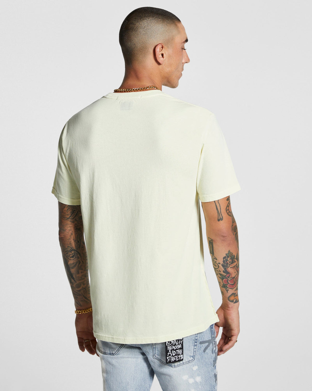 Mens Deranged Kash Ss Tee Lemon Regular Tees - Yellow
