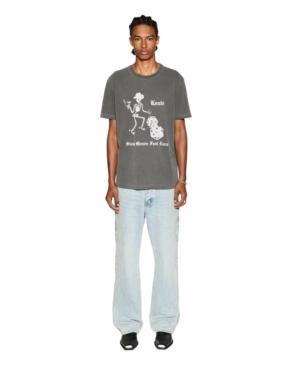Mens Fast Moves Kash Ss Tee Smash Black Regular Tees - Black