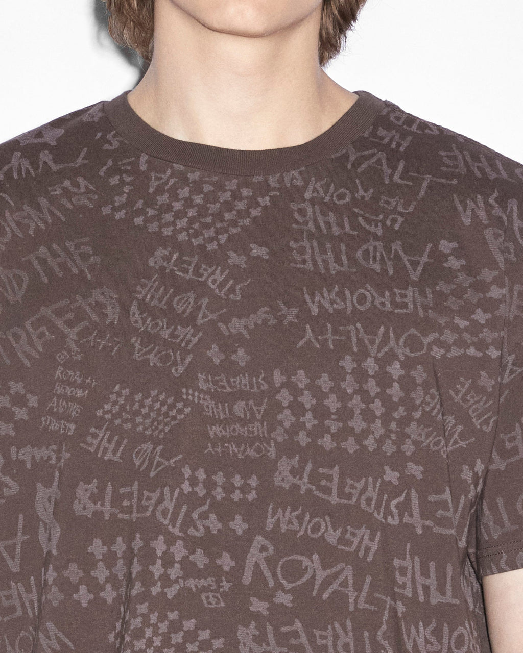 Mens Heroism Biggie Ss Tee Java Oversized Tees - Brown
