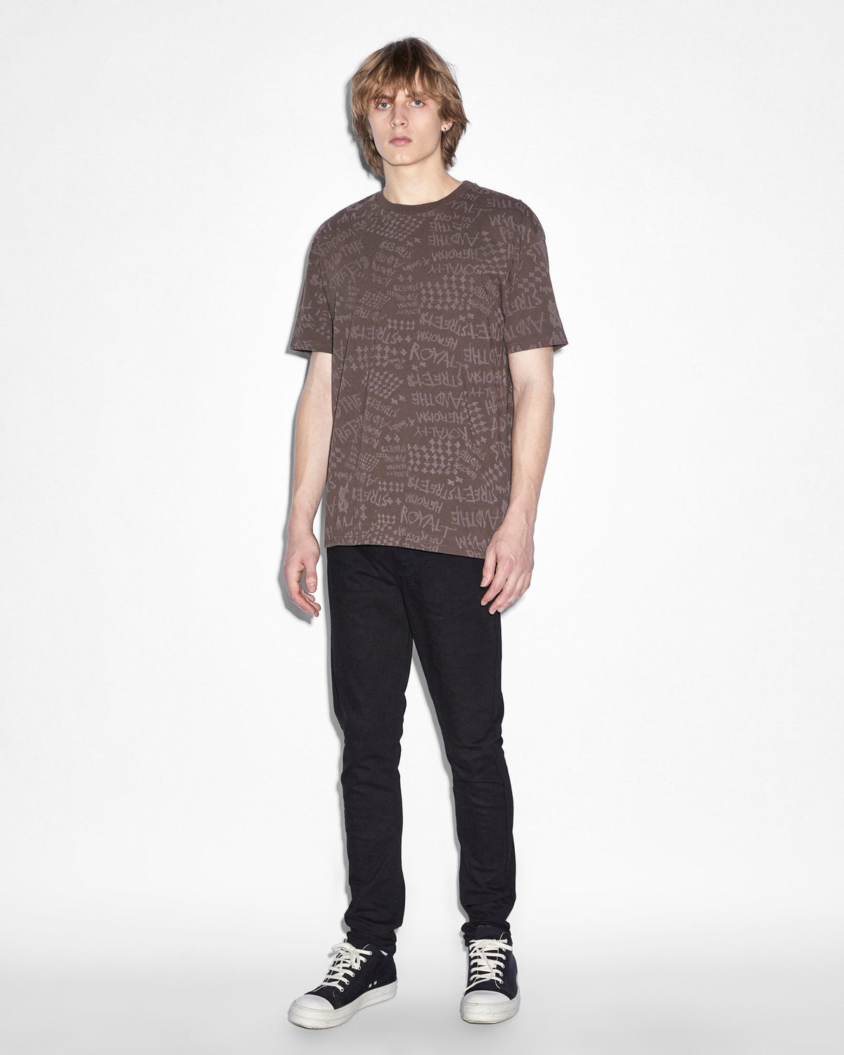 Mens Heroism Biggie Ss Tee Java Oversized Tees - Brown