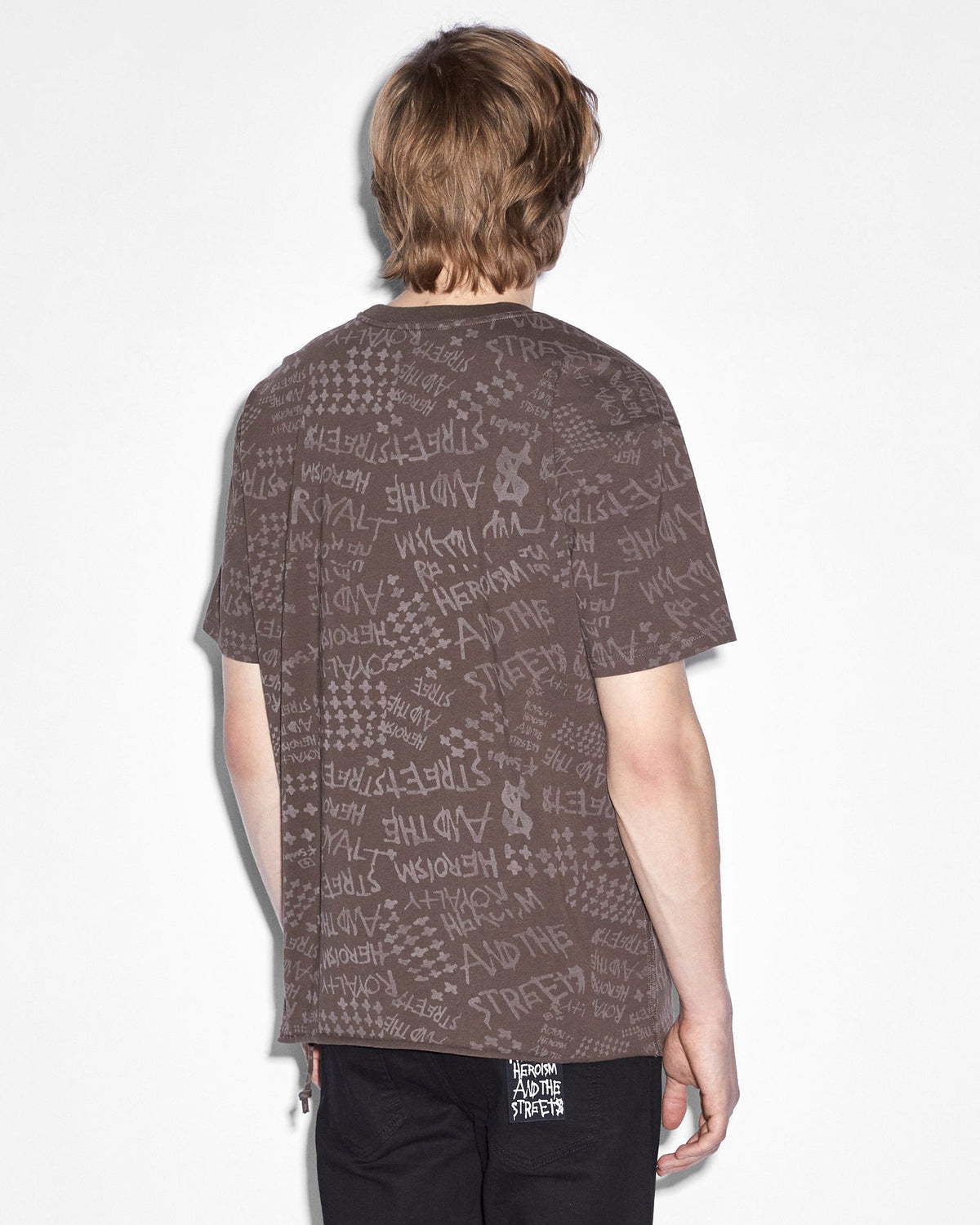 Mens Heroism Biggie Ss Tee Java Oversized Tees - Brown