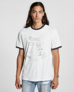 Mens Sexe Kash Ss Ringer Tee White Regular Tees - White