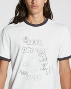 Mens Sexe Kash Ss Ringer Tee White Regular Tees - White