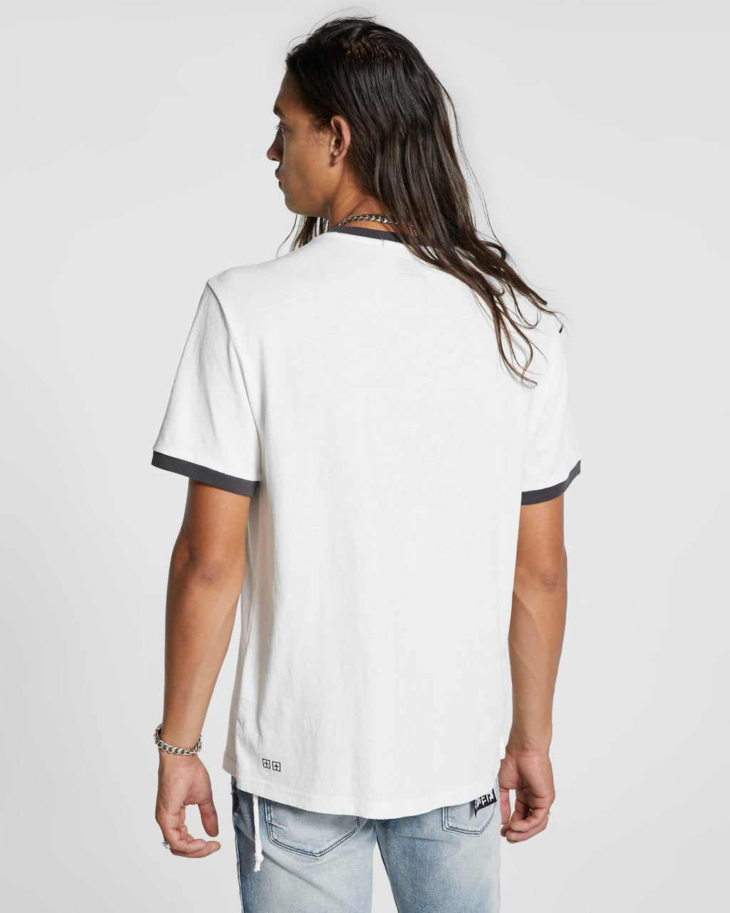 Mens Sexe Kash Ss Ringer Tee White Regular Tees - White