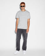 Mens Hazlow Black Metal Straight Denim Jeans - Black