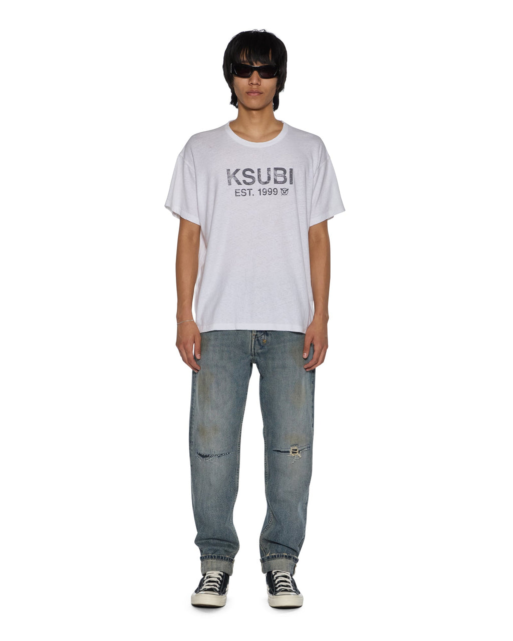 Mens Hazlow Selvedge Melbourne Blue Straight Denim Jeans - Denim