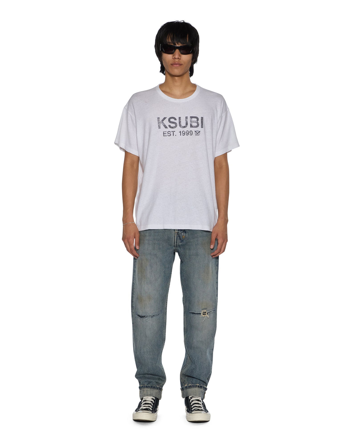Mens Hazlow Selvedge Melbourne Blue Straight Denim Jeans - Denim