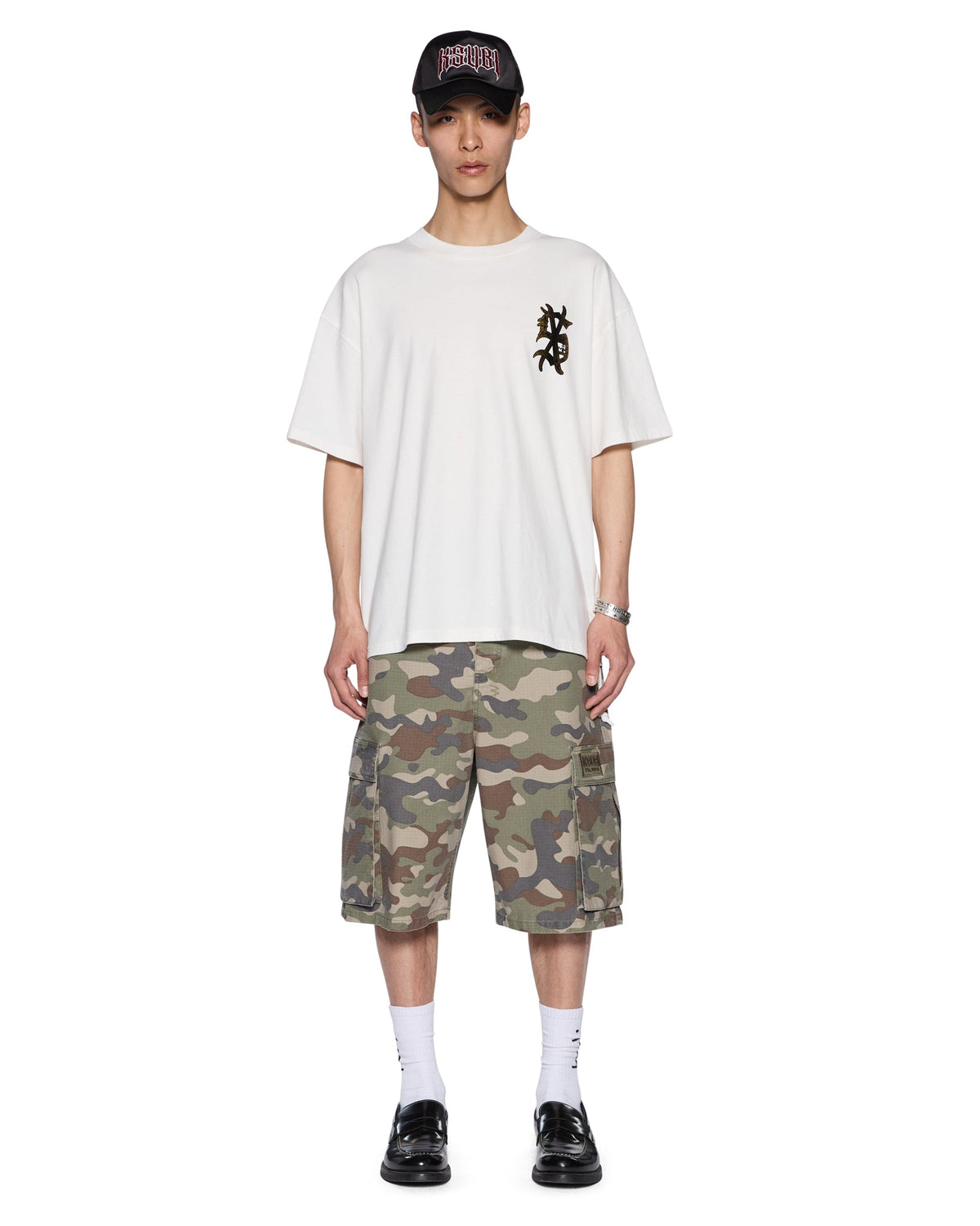 Mens Rapta Ekcess Ss Tee Vintage White Oversized Tees - White