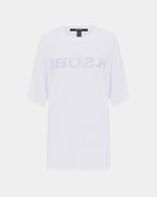 Womens Reverse It Oh G Ss Tee White Oversized Tees - White