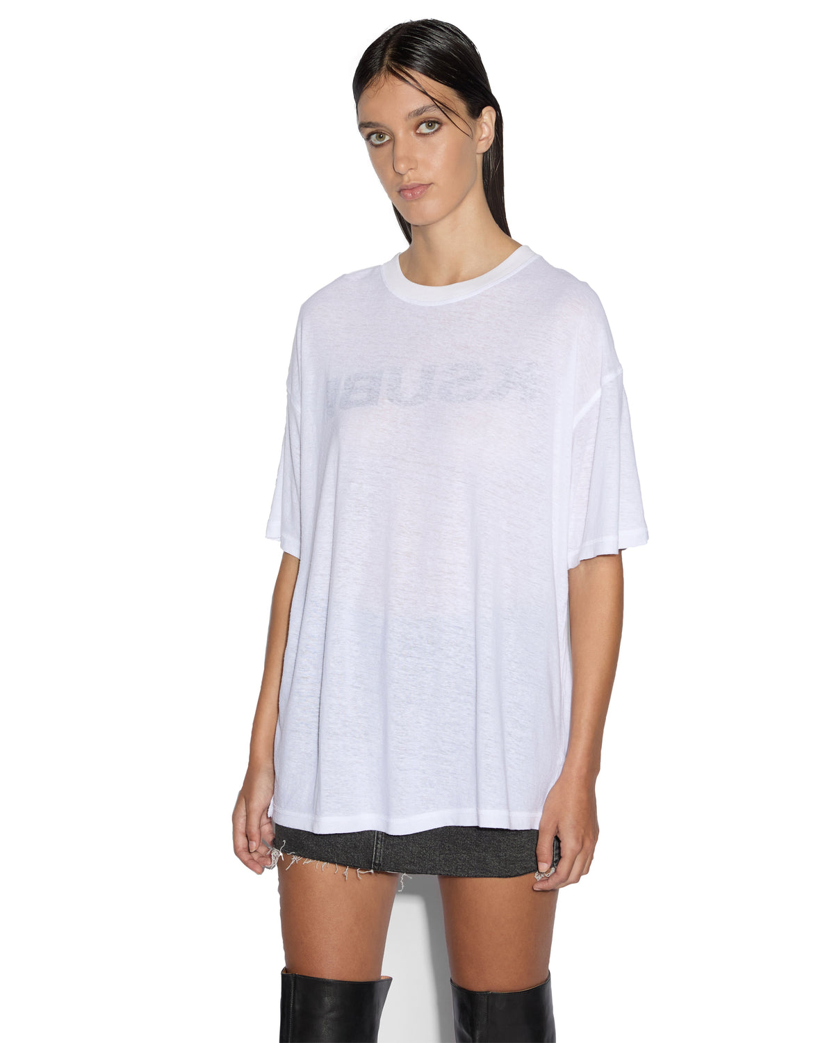 Womens Reverse It Oh G Ss Tee White Oversized Tees - White