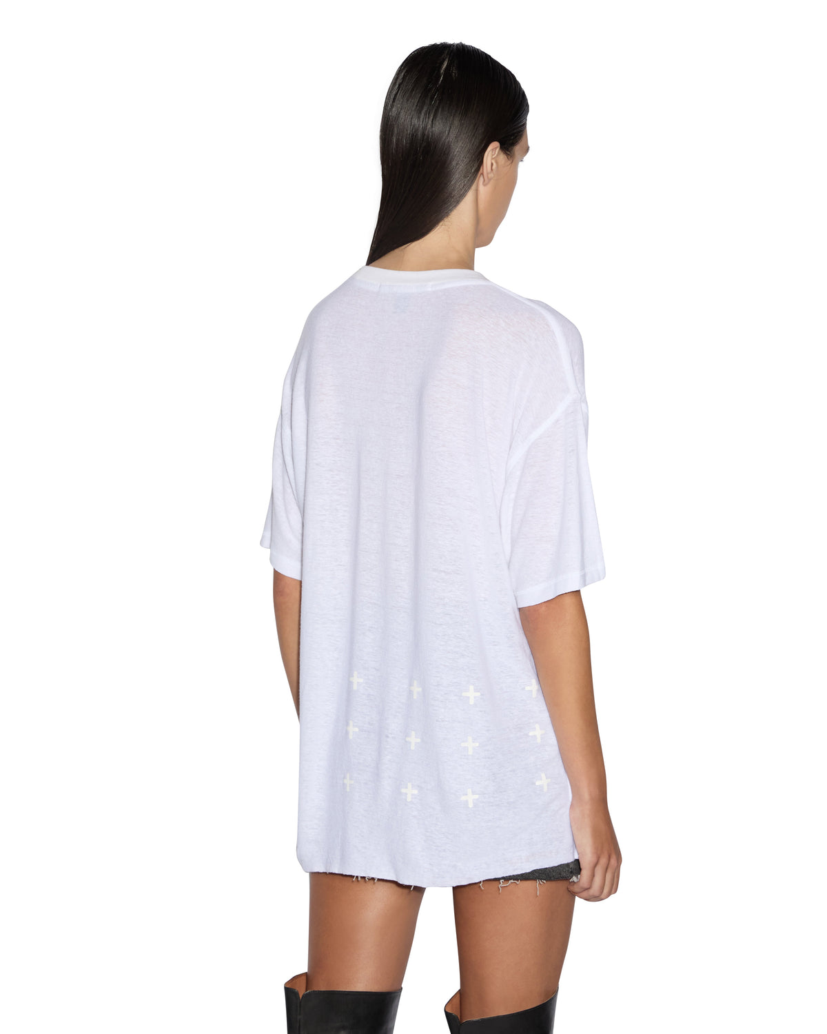 Womens Reverse It Oh G Ss Tee White Oversized Tees - White