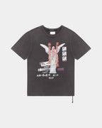 Mens Sinners Kash Ss Tee Acid Black Regular Tees - Black