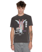 Mens Sinners Kash Ss Tee Acid Black Regular Tees - Black