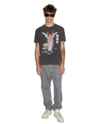 Mens Sinners Kash Ss Tee Acid Black Regular Tees - Black
