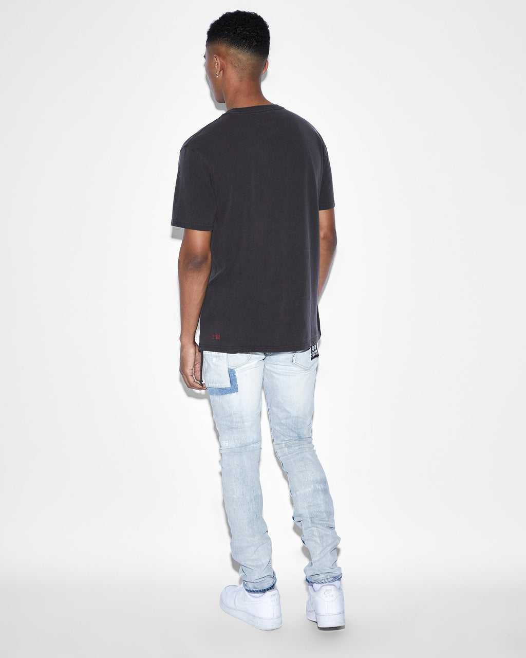 Mens Tour Biggie Ss Tee Faded Black Oversized Tees - Black