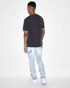 Mens Tour Biggie Ss Tee Faded Black Oversized Tees - Black