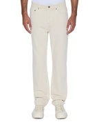 Mens Hazlow Ecru Straight Denim Jeans - Beige