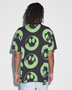 Mens Happy Biggie Ss Tee Black Oversized Tees - Black