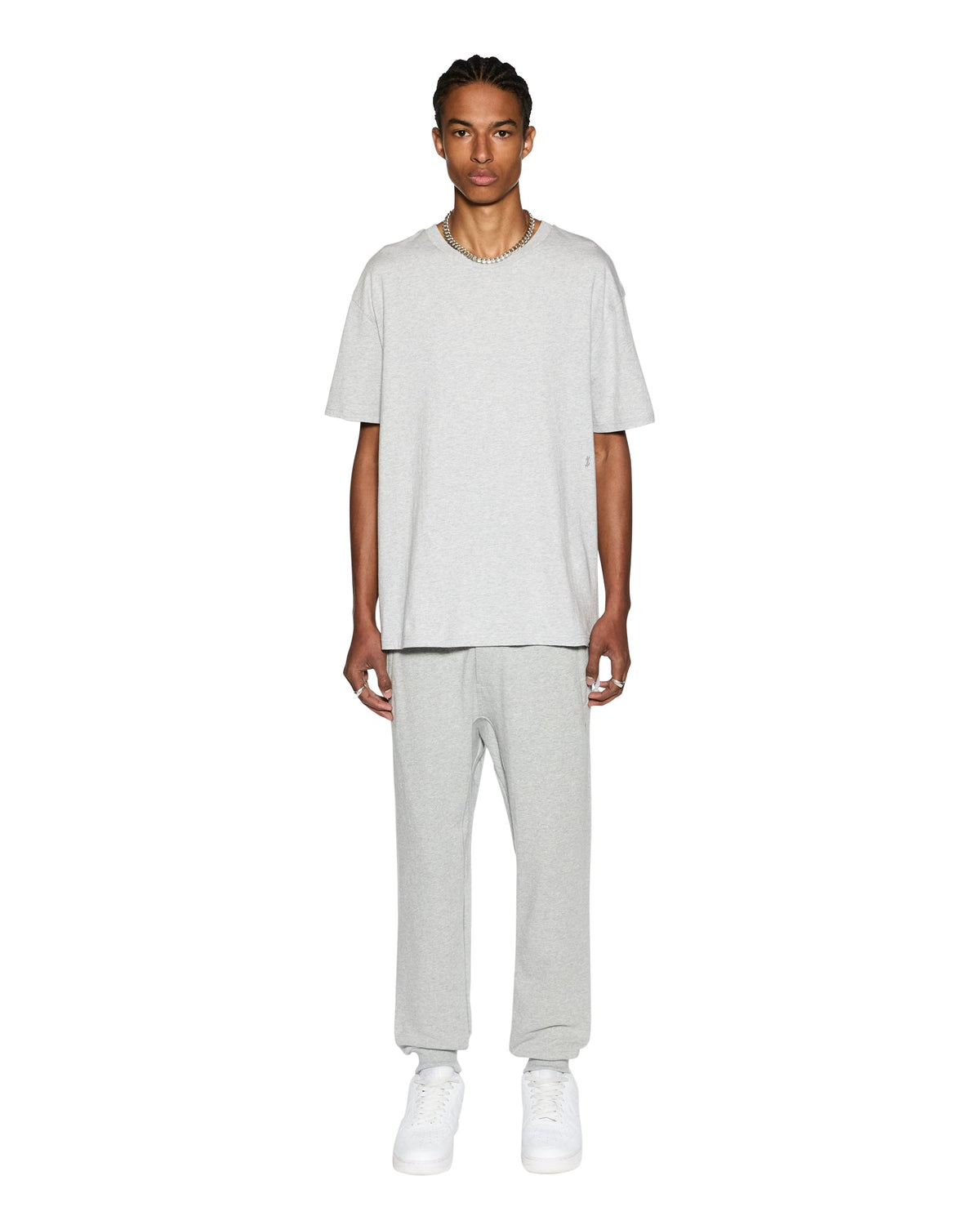 Mens 4 X 4 Trak Grey Marle Slim Pants - Grey