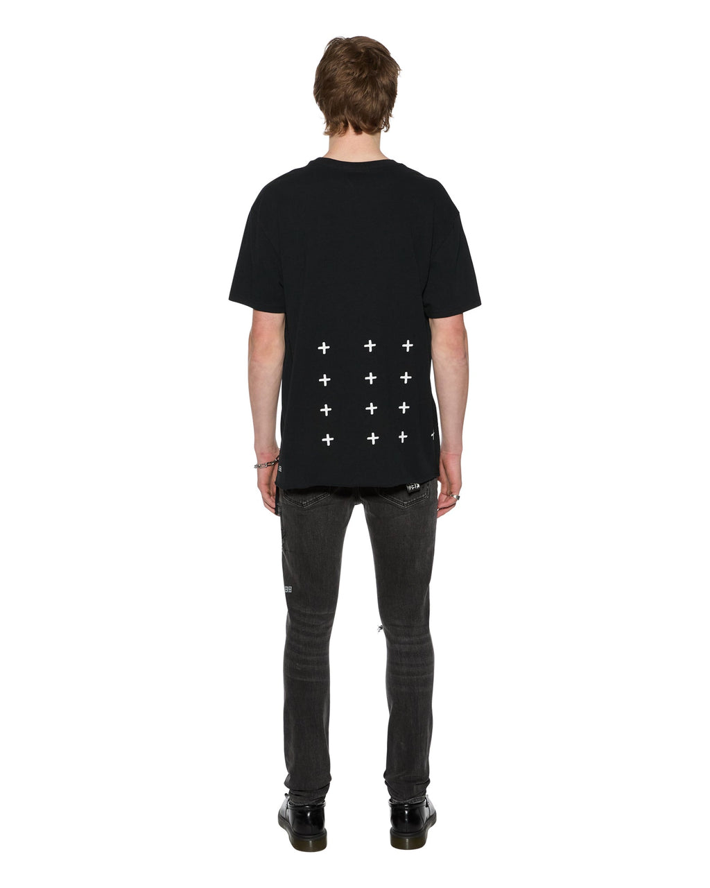 Mens 4 X 4 Biggie Ss Tee Jet Black Oversized Tees - Black
