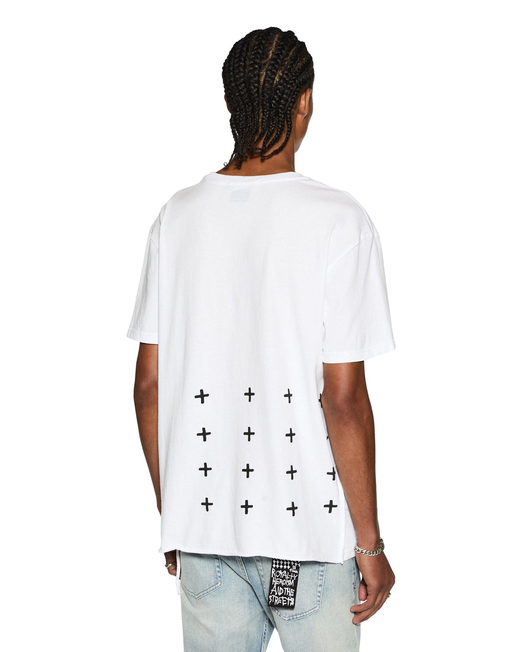 Mens 4 X 4 Biggie Ss Tee Optic White Oversized Tees - White
