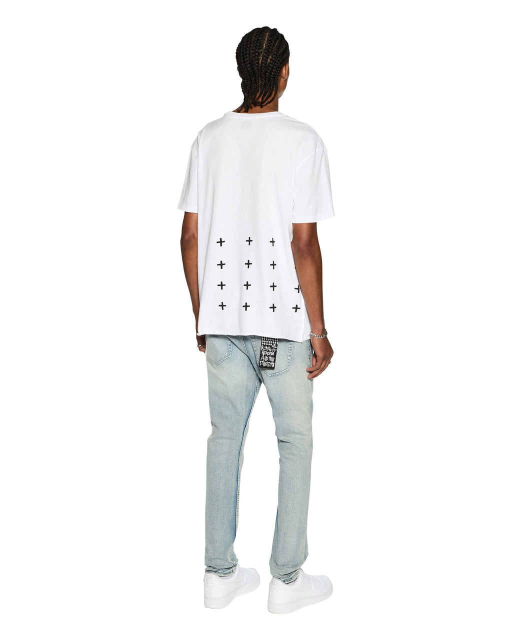 Mens 4 X 4 Biggie Ss Tee Optic White Oversized Tees - White
