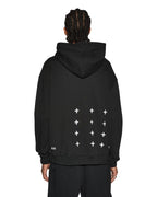 Mens 4 X 4 Biggie Hoodie Jet Black Oversized Fleece - Black