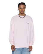 Mens Allday Biggie Ls Tee Ice Quartz Oversized Tees - Pink